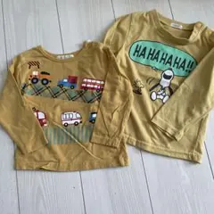 マスタード色 長袖Tシャツ 90cm