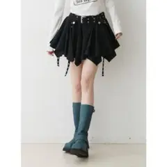【今季新作 新品】ジュエティ　アシメヘムベルテッドミニスカート