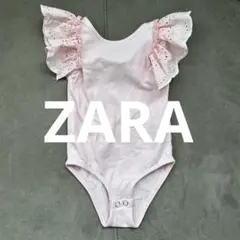 ZARA ピンク　フリル　ロンパース　ベビー服　74cm