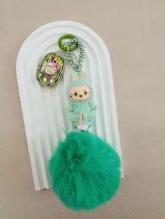 ラブブ付きストラップ ミントグリーン