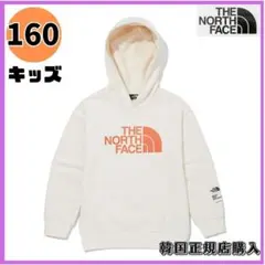 日本未入荷　ノースフェイス　キッズ　160　子供　フード付トレーナ　ロゴパーカー