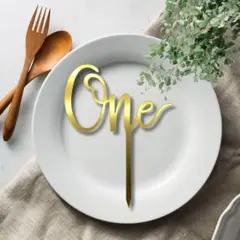 one ケーキトッパー ファーストバースデー アニバーサリー 祝い 記念日 １歳