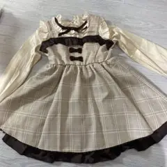 チェック柄ワンピース