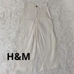 H&M ワイドレッグ チノパン ホワイト 38サイズ