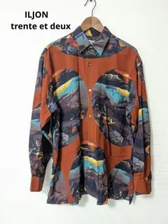美品　ILJON　trenteetdeux　ビンテージ　魚柄　長袖シャツ