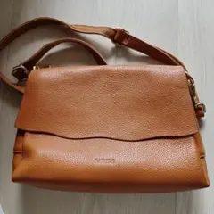ブラウンレザーショルダーバッグ