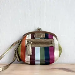 Coach Legacy Stripe Kissrock Coin Case