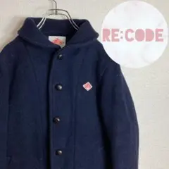 【入手困難】DANTON ダントン ウールモッサコート 刺繍ロゴ ネイビー M