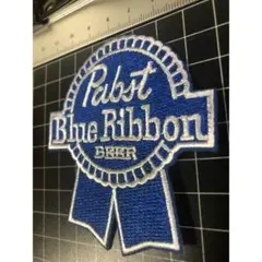 アイロンワッペン★パブスト　ブルーリボン　ビール★