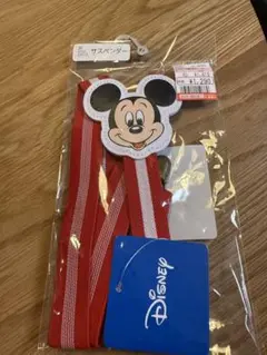 Disney ミッキーマウス サスペンダー 赤　チマジロ　しまむら