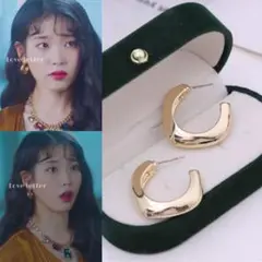 No.294 ゴールドフープピアス 韓国ドラマ ホテルデルーナ IU着用 上品