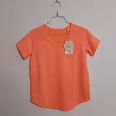 フットマーク株式会社　オレンジTシャツ紫外線カット給水撥水加工　タグ付き新品L