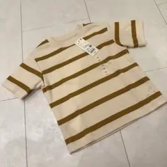 ★未使用品★ UNIQLO エアリズム ストライプTシャツ 110 コットン