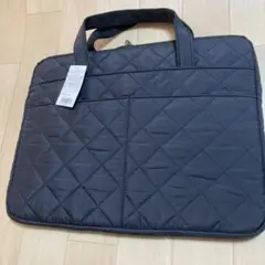PCバッグ キルト生地 ブラック　パソコンバッグ　カバン　未使用品