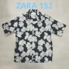 ZARA キッズ 150 半袖 アロハシャツ シャツ 黒系 男の子 152