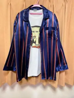 ★好配色‼️ビッグサイズ★ユーロヴィンテージ パジャマシャツ XL‼️
