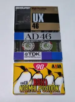 カセットテープ　SONY TDK AXIA 各1枚　未開封品