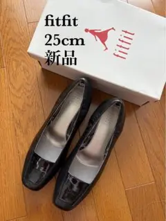 未使用fitfit フィットフィット 25センチパンプス ローファー ブラック