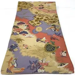 P1256 ●高級 正絹 六通 袋帯 宝尽くし