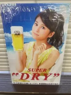 スーパードライ イメージガール 黄色 ブリキ看板 昭和 アンティーク 新品