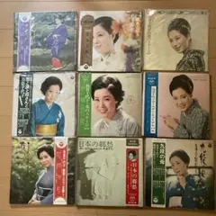 LP ９枚　日本の郷愁・九段の母ほか・島倉千代子大全集
