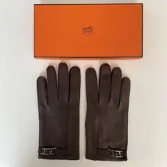 【極美品】HERMES(エルメス) 手袋 メンズ ダークブラウン