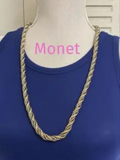 Monet ゴールドとシルバー ツイストネックレス