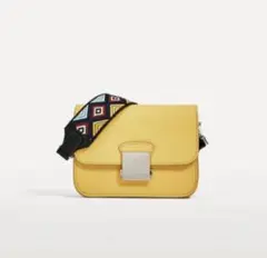 雑誌very掲載 ZARA ミニショルダークラッチバッグ イエロー ボヘミアン