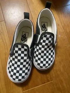 Vans チェッカー　 スリッポンシューズ　グリーン