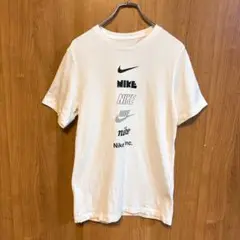 【NIKE】ナイキ　半袖Tシャツ　ロゴプリント　綿100% ホワイト系　Sサイズ