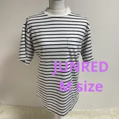 ストライプ柄 ポケット付き 半袖Tシャツカジュアルトップス0710