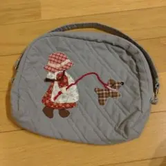 パッチワーク おさんぽ スーちゃん 犬 2way ハンドバッグ ポーチ