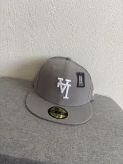 LA New Era 59FIFTY グレーキャップ 7 3/8