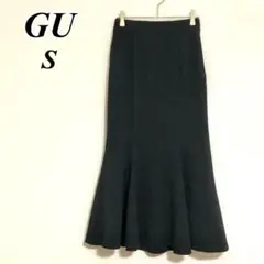 【GU】フレアロングスカートマーメイドスカート ブラックS サイズ