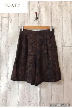 FOXEY フォクシー ペイズリー柄 ハーフパンツ