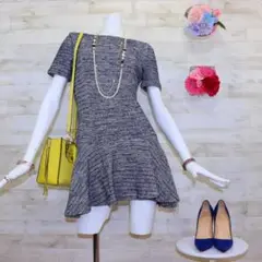 Alice + Olivia ツイードミニワンピース ウール混 S ほぼ未使用