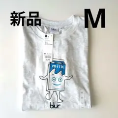 大人気 ジーユー blur ミルクパックTシャツ M ライトグレー 新品 GU