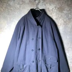 【ヴィンテージ】グレーのスタンドカラージャケット 古着used ZW3