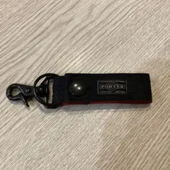 PORTER エルファイン キーホルダー 黒/赤 約10cm PORTER - PORTER L-fine ポーターエルファイン キーホルダーの