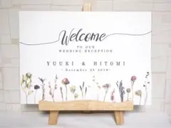 ウェルカムボード ドライフラワー 結婚式