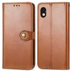 GALAXY A22 5G手帳型スマホケース ライトブラウン
