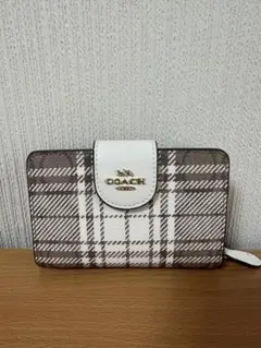 ⭐️新品未使用品✨COACH チェック柄 二つ折り財布