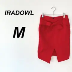 ⭐️アイラドール⭐️リボン付き　膝上タイトスカート　赤　M 綺麗め　上品　派手