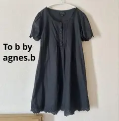 To b by agnes.b アニエスベー 花刺繍ミニワンピース 半袖 M
