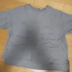 GRANDMA MAMA DAUGHTER 半袖シャツ 水色グレーくすみカラー