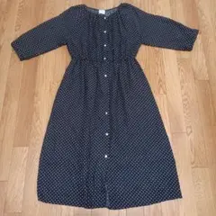 コーエン　紺色ゆったりワンピース　M