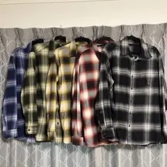 ユニクロ UNIQLO ネルシャツ オンブレシャツ 長袖