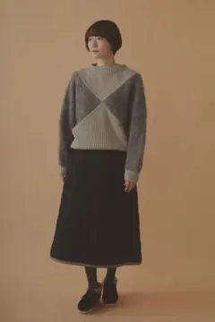 ミナペルホネン 2022/23aw フラワーキルト キルティングスカート 36