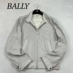 I244 美品 2XL バリー レザージャケット グレー メンズ