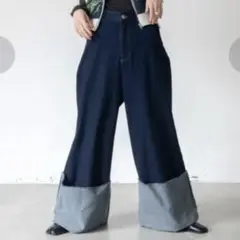 ヴァカンシー　デニム　パンツ　VACANCY ブラック Lサイズ
